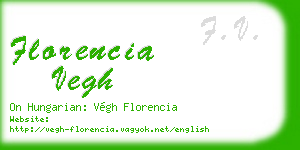florencia vegh business card